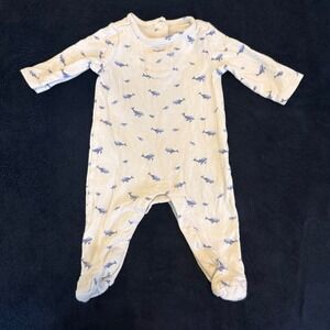 Janie and Jack Baby Boys Whale Print Footed‎ Sleeper One Piece White Blue 0-3M